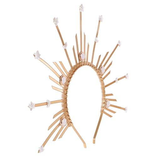 NOLITOY Eleganter Goldfarbener Heiligenschein Haarreif Damen Cosplay Stirnband Leichter Komfort Modisch für Party Karneval Fotoaccessoire von NOLITOY