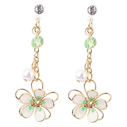 NOLITOY Elfenohrringe Ohrstecker Kirschblüten Design Doppel Lagig Resin Ohrschmuck Damen Modeaccessoire für Party Urlaub von NOLITOY