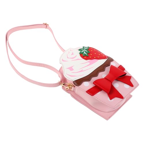 NOLITOY Erdbeer Umhängetasche Für Damen Erdbeer Damentasche Muster Handtasche Für Damen Handtasche Handtaschen Umhängetasche Für Mädchen Geldaufbewahrungstasche Pu von NOLITOY