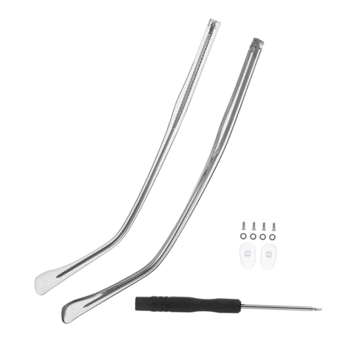 NOLITOY Ersatzbügel Brille Metall Langlebig Transparent Rutschfeste Endkappen Kompatibel für Dünne Brillenbügel Vielseitig Komfortabel von NOLITOY