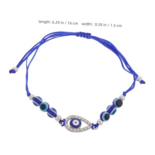 NOLITOY Evil Eye Armband Handgefertigt Geflochtenes Perlenarmband Glücksarmband Schutzamulett Unisex Modisches Schmuckstück für Damen und Herren von NOLITOY