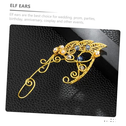 NOLITOY Fairy Ear Ohrmanschetten Damen Ohrclips Nicht piercing Elegant Handgefertigt Blatt Design Ohrschmuck für Hochzeit Party Cosplay von NOLITOY