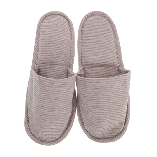 NOLITOY Faltbare Reise hausschuhe Damen Herren Leicht Weich Atmungsaktiv Baumwolle Rutschfest Bequem für Flugzeug und Unterwegs Rosa von NOLITOY