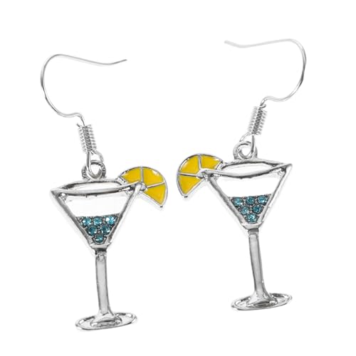 NOLITOY Fashion Creative Weinglas Ohrringe Damen Cocktail Schmuck Tropfen Design Dangle Ohrstecker Für Party von NOLITOY