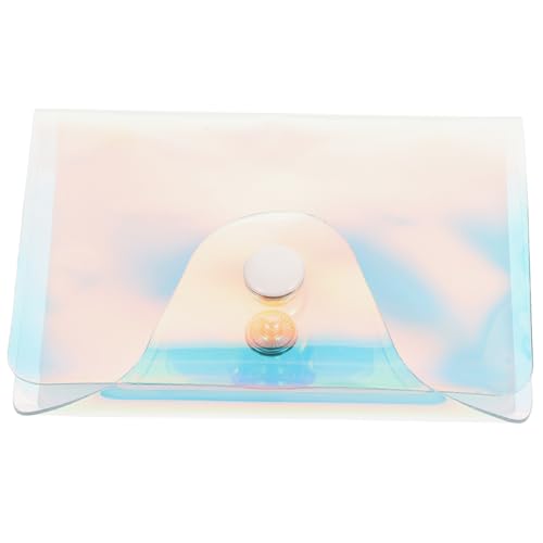 NOLITOY Fashion Hologramm transparente Tasche Organizer Position Holografischer Kreditkartenhalter für Reisen Sport Einkaufen Stilvolle klare Brieftasche mit einzigartigem Effekt von NOLITOY
