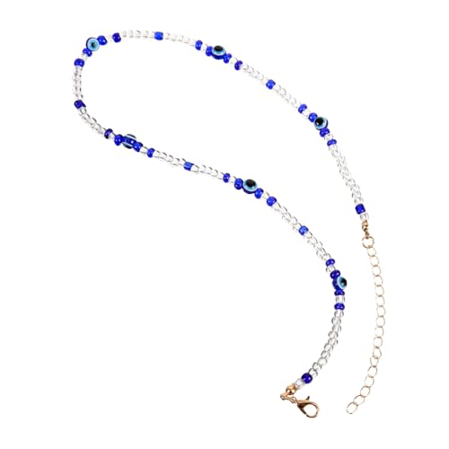 NOLITOY Fashion Simple Beads Clavicle Chain Necklace für Frauen Kreative Multi Farben Langlebige Strandkonsumkette Modisches Accessoire von NOLITOY