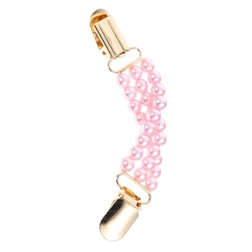 NOLITOY Faux Pearl Cardigan Clip für Damen Eleganter Schal Clip für Kleider Pullover und Strickjacken Multifunktionales Modeaccessoire Rosa für Partys und Alltag von NOLITOY