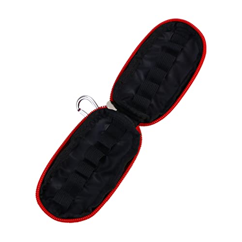 NOLITOY Ölkoffer Tragbare Henkeltasche Für Ätherische Ölflaschen Mit Stabilem Reißverschluss Transparente Oberfläche Schützt Ölflaschen Rot von NOLITOY