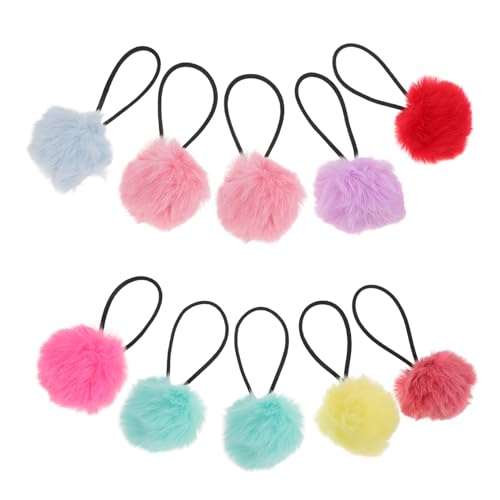 NOLITOY 16stücke Teiliges Fluffy Haargummis Ponytail Elastische Haarbänder Für Mädchen Weich Und Farbenfroh Für Haarschmuck Bequem Für Erwachsene Farben von NOLITOY