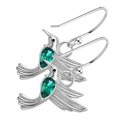 NOLITOY Fliegende Ohrhänger mit Grünem Zirkonia Modische Dangle Ohrringe für Frauen Leichter Schmuck für Mutter Tochter Geschenk Stilvolle Statement Ohrhänger Hypoallergen von NOLITOY