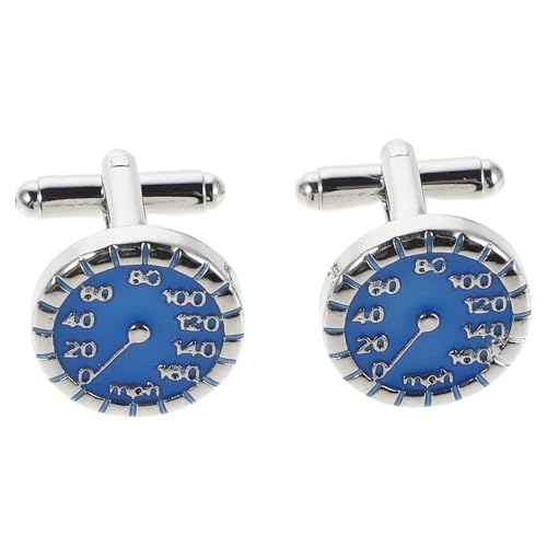 NOLITOY Französische Manschettenknöpfe mit Präzisem Tachometer Design Metallisch Langlebig Stilvolles Herrenaccessoire für Business Hochzeit und Formelle Anlässe von NOLITOY