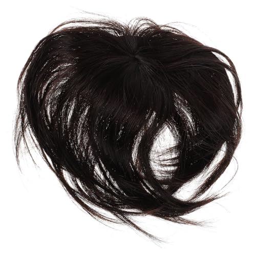 NOLITOY Frauen Haarteil Wiglet Echthaar Topper mit Unsichtbarem Clip Gerade Haarverlängerung Atmungsaktiv Leicht Weich Geeignet zum Abdecken von Grauem Haar und Dünnem Haar Einfach zu von NOLITOY