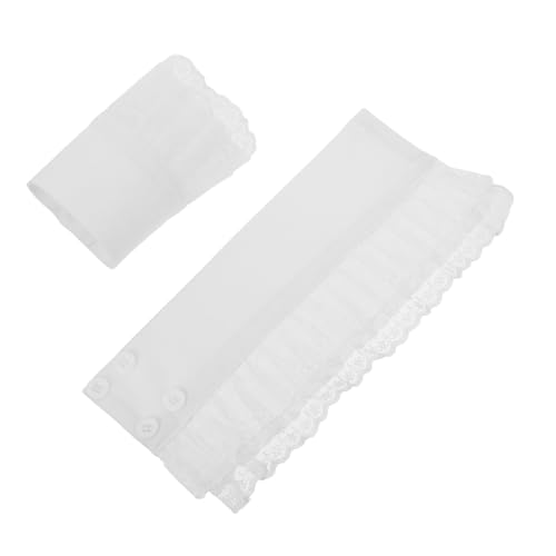 NOLITOY Frilled Lace Fake Cuff Damen Ärmel Manschette Spitzenbesatz Abnehmbar Atmungsaktiv Für Blusen Tuniken Kleid Pullover Shirt Dekorativ Mehrfach Verwendbar von NOLITOY