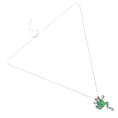 NOLITOY Frosch Anhänger Halskette für Frauen Stilvolle Dainty Kette Robustem Material für Alltagslook Partys und Besondere Anlässe Bezauberndes Tierdesign Grün von NOLITOY