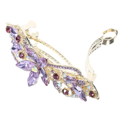 NOLITOY Funkelnde Haarspange mit Strasssteinen Blumiges Design Federnder Haarklammer für Damen für Hochzeiten Partys und Festliche Anlässe Modischer Haarschmuck NOLITOY Funkelnde Haarspange mit Strasssteinen Blumiges Design Federnder Haarklammer für Damen für Hochzeiten Partys und Festliche Anlässe Modischer Haarschmuck von NOLITOY