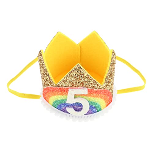 NOLITOY Geburtstag Regenbogen Krone Haarband Mädchen Haarschmuck Für Partys Dekoration Zubehör Für Fotoshootings Und Feiern von NOLITOY