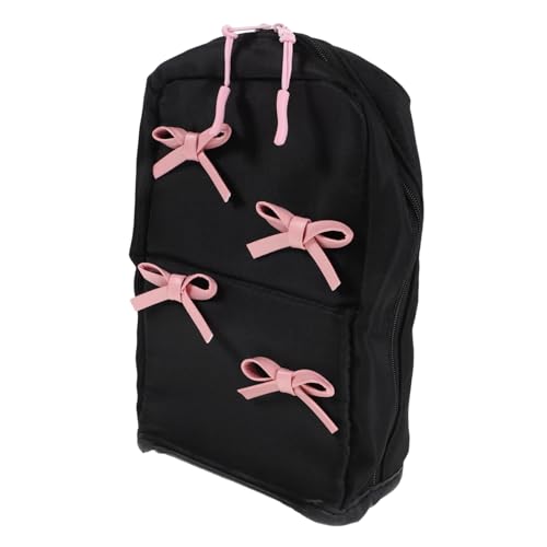 NOLITOY Gefütterte Make-up-Tasche Mit Schleife Kulturtasche Für Damen Make-up-Tasche Mit Fächern Tragbarer Make-up-Organizer Für Reisen Und Täglichen Gebrauch Großes von NOLITOY