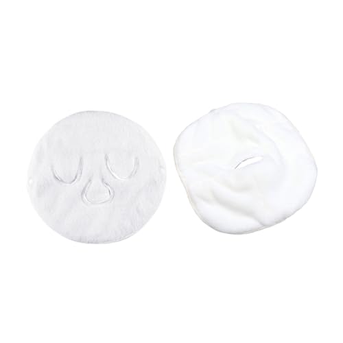 NOLITOY Gesichtsmaske Tuch Weichem Korallenfleece für Feuchtigkeitsspendende Hautpflege Wiederverwendbar mit Fixierband für Kalt Warmkompressen zur Entspannung und Hautberuhigung von NOLITOY