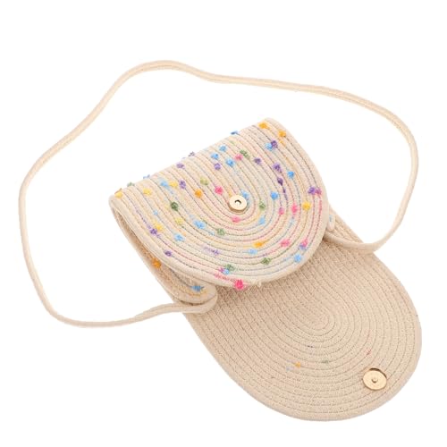 NOLITOY Gewebte Strandtasche Damen Handgefertigte Umhängetasche Baumwollseil Eleganter Boho für Sommer für Strand Shopping Freizeitaktivitäten Leicht Komfortabel von NOLITOY