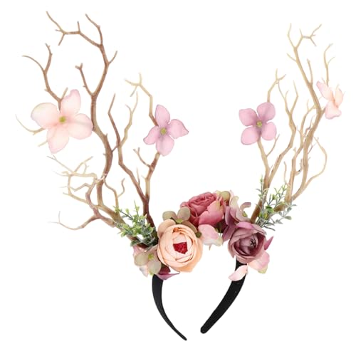 NOLITOY Geweih Stirnband Für Weihnachts-kopfschmuck Elch-haarreif Als Weihnachts-stirnband Geweih-haarband Für Weihnachts-haarschmuck von NOLITOY