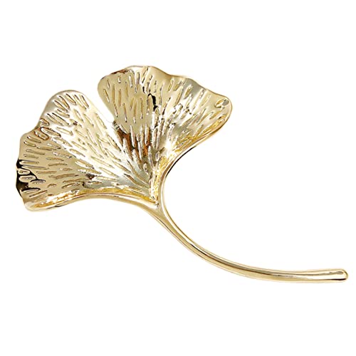 NOLITOY Ginkgo Brosche aus Legierung Anstecknadel für Damen Zierliche Kleidungspinnadel Vielseitiger Schal und Jackenclip Stilvolles Geschenkaccessoire von NOLITOY