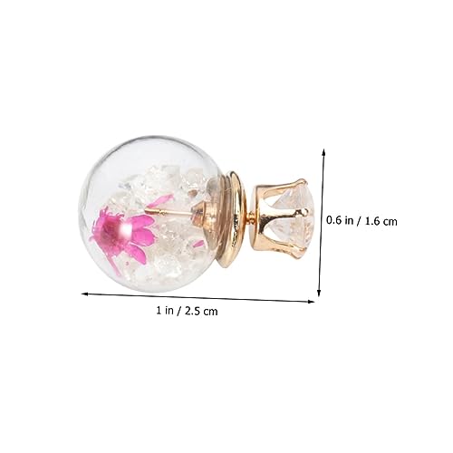 NOLITOY Glaskugel Ohrstecker Damen Doppelseitig Sphärisch Kreativ Dekorativ Schmuck Weiß NOLITOY Glaskugel Ohrstecker Damen Doppelseitig Sphärisch Kreativ Dekorativ Schmuck Weiß von NOLITOY