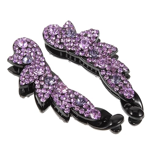 NOLITOY 2stücke Strass-bananenclips Für Damen Haarspangen Mit Funkelnden Kristallen Für Lange Lockige Und Frisuren Für Alltag Und Besondere Anlässe von NOLITOY
