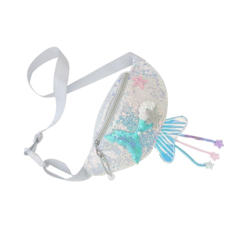 NOLITOY Glitzernde Mädchen Bauchtasche mit Meerjungfrau Pailletten Verstellbarer Hüfttasche Brusttasche Cartoon Design für Alltag Reisen Shopping von NOLITOY