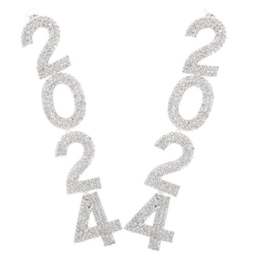 NOLITOY Glitzernde Ohrhänger Damen Leichte Strass Ohrringe Modern Stilvolle Baumelnde Modeschmuck Silberfarben Für Alltag Und Fest von NOLITOY
