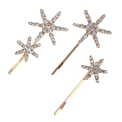 NOLITOY Glitzernde Stern Haarspangen mit Strasssteinen Eleganter Haarschmuck für Damen Haarklammern für Party Hochzeit und Alltag Dekorative Haaraccessoires von NOLITOY