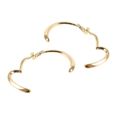 NOLITOY Goldene Asymmetrische Herz Ohrringe Große Creolen mit Unregelmäßigem Design Leichte Damenohrringe Modischer Ohrschmuck für Alltag Geburtstage und Besondere Anlässe von NOLITOY