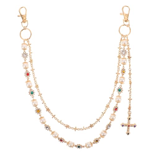 NOLITOY Goldene Jeans Hosenkette mit Kreuzanhänger Robuste Verblassungsresistente Hip Hop Gürtelkette für Herren Vielseitiges Leichtes Accessoire für Sommerpartys Festivals und Lässige NOLITOY Goldene Jeans Hosenkette mit Kreuzanhänger Robuste Verblassungsresistente Hip Hop Gürtelkette für Herren Vielseitiges Leichtes Accessoire für Sommerpartys Festivals und Lässige von NOLITOY