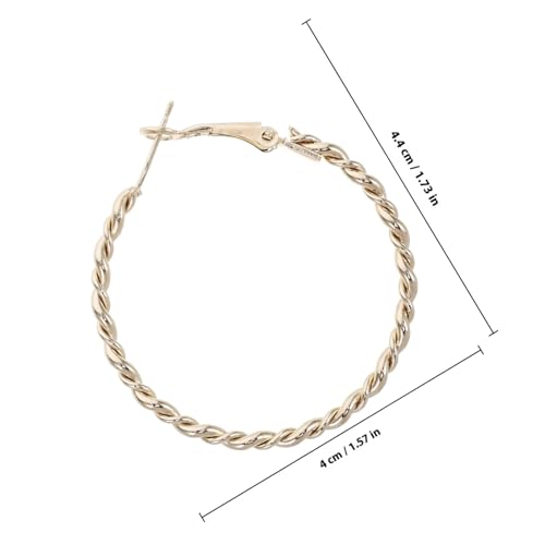 NOLITOY Große Goldene Creolen Damen Chunky Gedrehte Statement Ohrringe aus Hypoallergenem Material Leicht und Komfortabel für Reisen und Besondere Anlässe von NOLITOY