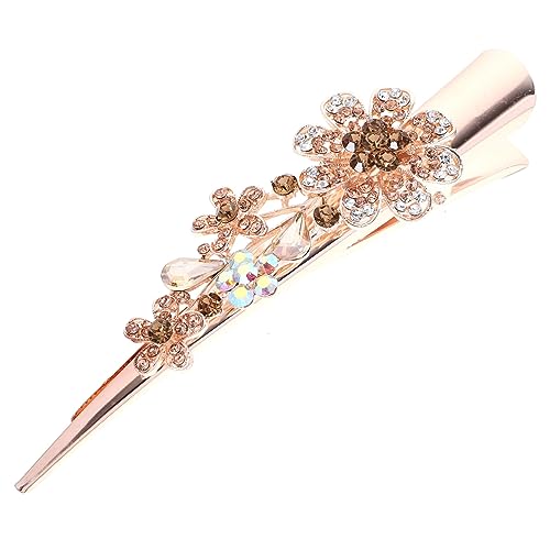 NOLITOY Große Haarklammer mit Funkelnden Kristallen Alligator Haarclip aus Metall Eleganter Haarschmuck für Damen Geeignet für Partys Geburtstage und Festliche Anlässe von NOLITOY