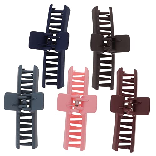 NOLITOY 5stücke Teiliges Große Haarklammern Für Damen Haarspangen Für Dickes Und Dünnes Haar Farben Weinrot Kaffee von NOLITOY