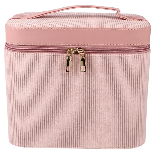 NOLITOY Dual-Layer Kosmetiktasche Für Damen Mit Spiegel Große Make-up Aufbewahrung Für Reisen Multifunktionale Beautytasche Für Kosmetik Und Pflegeprodukte von NOLITOY