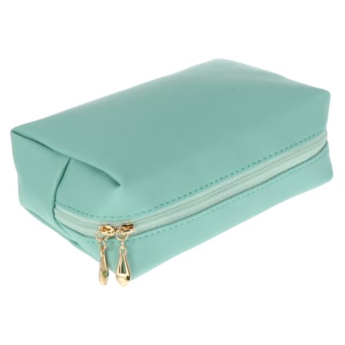 NOLITOY Große Kosmetiktasche Damen PU Material Quadratisch Cross Muster Makeup Bag Handtasche Klein Leicht Tragbar Für Reisen Outdoor Camping Alltag von NOLITOY