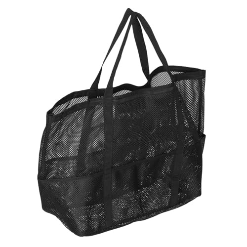 NOLITOY Große Mesh Strandtasche Damen Handtasche Leicht Tragbar Schwimmtasche Praktisch Für Reisen Fitness Badetasche Mit Griff Alltagstasche von NOLITOY