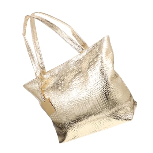NOLITOY Große PU Tote Bag Damen Handtasche mit Krokodilprägung Umhängetasche mit Viel Stauraum Vielseitig für Alltag Pendeln und Freizeit Flexibel Tragbar als Schulter oder Handtasche von NOLITOY