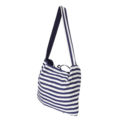 NOLITOY Große Reversible Gestreifte Tote Bag mit Doppelter Tragestilfunktion Geräumige Umhängetasche für Damen und Mädchen für Einkaufen Pendeln Reisen Pool und Strand von NOLITOY