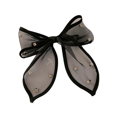NOLITOY Große Vintage Haarspange mit Strass schleife Stabile Haarklammer für Dickes und Dünnes Haar Eleganter Haarschmuck für Damen und Mädchen Leichter Robuster Haarnadel bowknot von NOLITOY