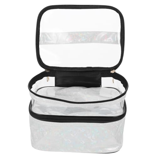 NOLITOY Große wasserdichte Kulturtasche mit Doppeltem Material Tragbar und Strapazierfähig Kosmetik und Hautpflege Organizer mit Praktischem Tragegriff für Reisen Camping und Fitness von NOLITOY