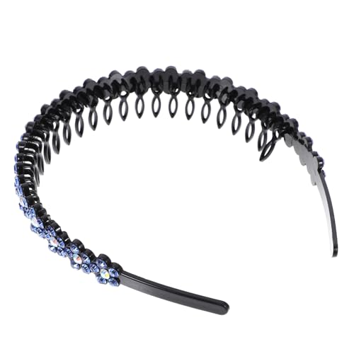 NOLITOY Haarband für Damen Rutsch Waschgesicht Stirnband Blau Langlebiges Kopfband für Make Up Spa und Besondere Anlässe Modisches Haarschmuck mit Funkelnden Akzenten von NOLITOY