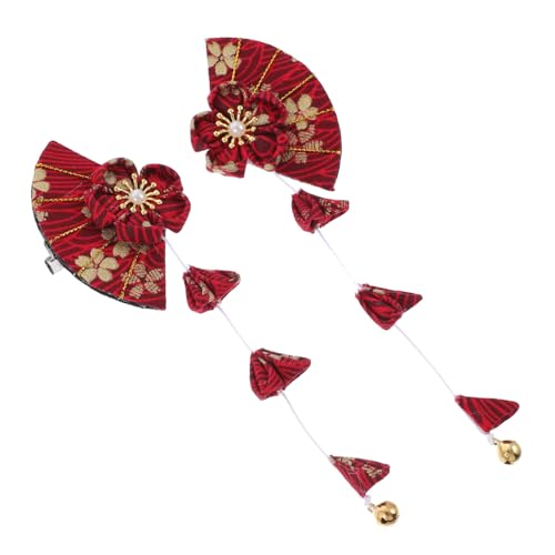 NOLITOY 1paar Fächerförmige Haarnadel Aus Stoff Für Damen Japanischer Stil Für Hochzeiten Karneval Besondere Anlässe Langlebig Leicht Perfektes Accessoire Für Selbstporträts von NOLITOY