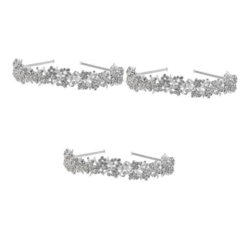 NOLITOY Haarkrone 3 Stk Brautkrone Hochzeit Haarband Braut-tiara Hochzeitskrone Brautkopfschmuck Quinceanera Hochzeitshaar Hochzeitskopfschmuck Für Die Braut Prinzessinnen-kopfschmuck von NOLITOY