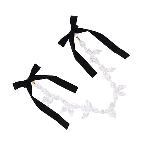 NOLITOY Haarnadel Halskette Clip Nicht Rote Haarspangen Damen Haarspangen Für Mädchen Haarspangen Schnappen Bling-kopfschmuck Gold Flechten Weihnachtshaarschleifen Bogenknoten Black Stoff NOLITOY Haarnadel Halskette Clip Nicht Rote Haarspangen Damen Haarspangen Für Mädchen Haarspangen Schnappen Bling-kopfschmuck Gold Flechten Weihnachtshaarschleifen Bogenknoten Black Stoff von NOLITOY