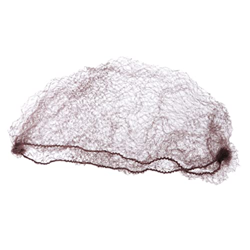 NOLITOY Haarnetz 100 Stück 50 Cm Haarnetze Elastizität Unsichtbares Elastisches Netz Für Gastronomie Ballett-Dutt Schlafen Damen Und Perückenkappen Kaffee von NOLITOY