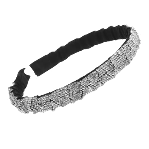 NOLITOY Haarschmuck Mädchen Haarband mit Funkelnden Strasssteinen Weiches Stirnband Damen Gummizug Modischer Kopfschmuck für Alltag Party Geeignet von NOLITOY