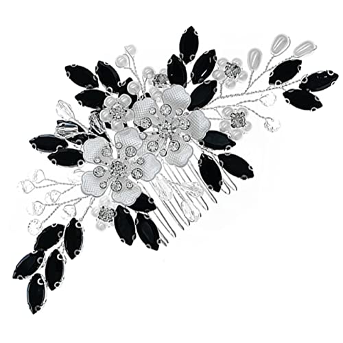NOLITOY Haarkamm Für Hochzeit Mit Kristallblumen-design Seitlich Tragbar Für Bräute Und Frauen Elegant Und Vielseitig Einsetzbar Für Partys Alltag Und Abschlussbälle von NOLITOY