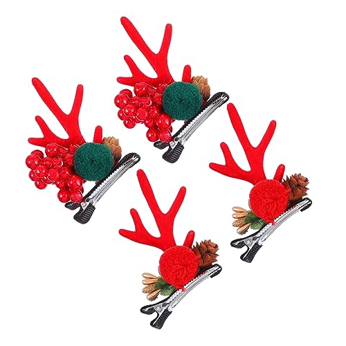 NOLITOY Haarspangen Für Damen 2 Paar Weihnachtshaarspangen Weihnachtsdeko Abs Mädchen Haarschmuck Kind Haarspangen Für Kinder von NOLITOY